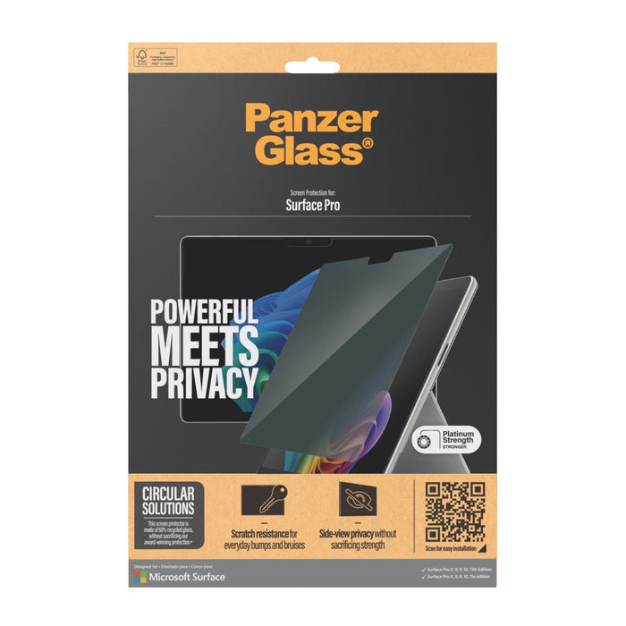 EAN 5715685006296 - PanzerGlass ® Privacy Screen Protector Microsoft Surface Pro X | Pro 8 | Pro 9 | Pro 10 | Pro 11th Editio imagen 3