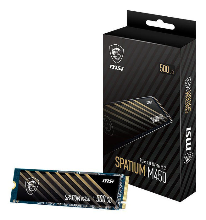 EAN 4711377341547 - MSI Spatium M450 PCIe 4.0 NVMe M.2 500GB V1 PCI Express 4.0 3D NAND imagen 1