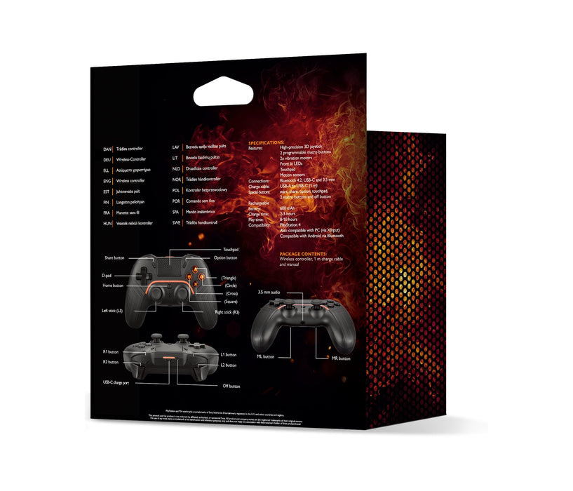 EAN 7333048057105 - Deltaco Gaming GAM-139 mando y volante Negro Bluetooth/USB Gamepad Digital Android, PC, PlayStation 4 imagen 4