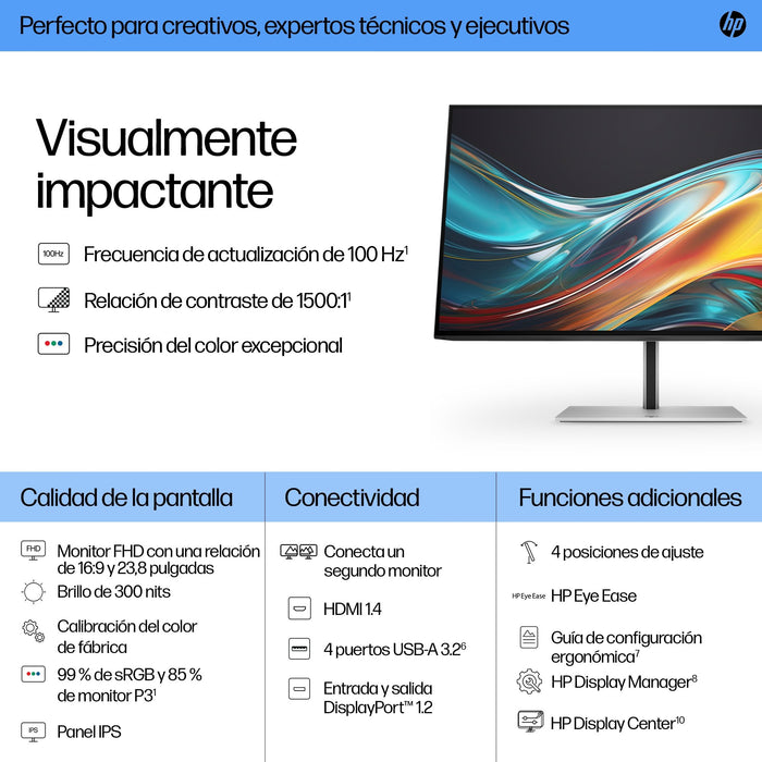 EAN 5715063475966 - HP Series 7 Pro شاشة Series 7 FHD Pro مقاس 23.8 بوصة - 724pf pantalla para PC 60,5 cm (23.8") 1920 x 1080 imagen 8