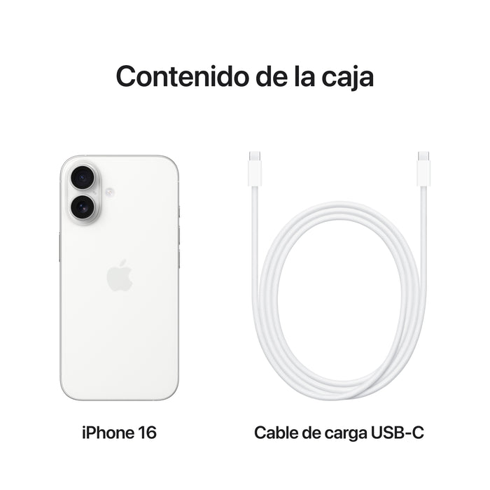EAN 0195949822018 - Apple iPhone 16 15,5 cm (6.1") SIM doble iOS 18 5G USB Tipo C 128 GB Blanco imagen 9