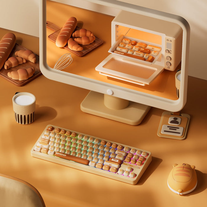 EAN 6978414651764 - Akko Bun Wonderland TAC87 teclado Juego USB + RF Wireless + Bluetooth QWERTY Inglés de EE. UU. Naranja imagen 3