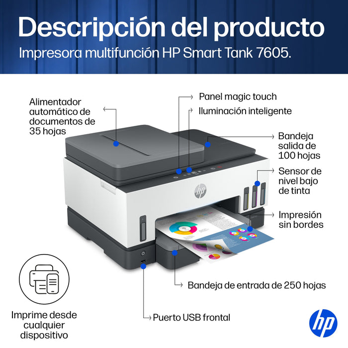 EAN 5715328197367 - HP Smart Tank 7605 All-in-One Printer Inyección de tinta térmica A4 4800 x 1200 DPI 15 ppm Wifi imagen 12