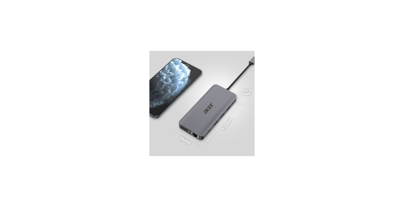 EAN 4712842945611 - Acer 12-in-1 Type-C Dongle Alámbrico USB 3.2 Gen 1 (3.1 Gen 1) Type-C Plata imagen 12