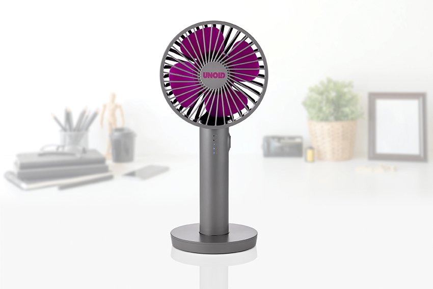 EAN 4011689866296 - Unold Breezy II Gris, Púrpura 10 cm Ventilador de mano imagen 11