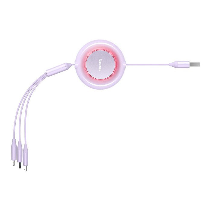 EAN 6932172609078 - Baseus CAMJ010005 cable USB USB 2.0 1,1 m USB A USB C/Micro-USB B/Lightning Violeta imagen 3