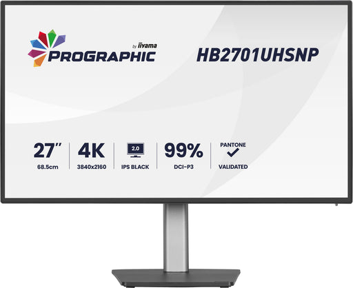EAN 4948570125401 - iiyama PROGRAPHIC HB2701UHSNP-B1 pantalla para PC 68,6 cm (27") 3840 x 2160 Pixeles 4K Ultra HD LCD Negro imagen 1