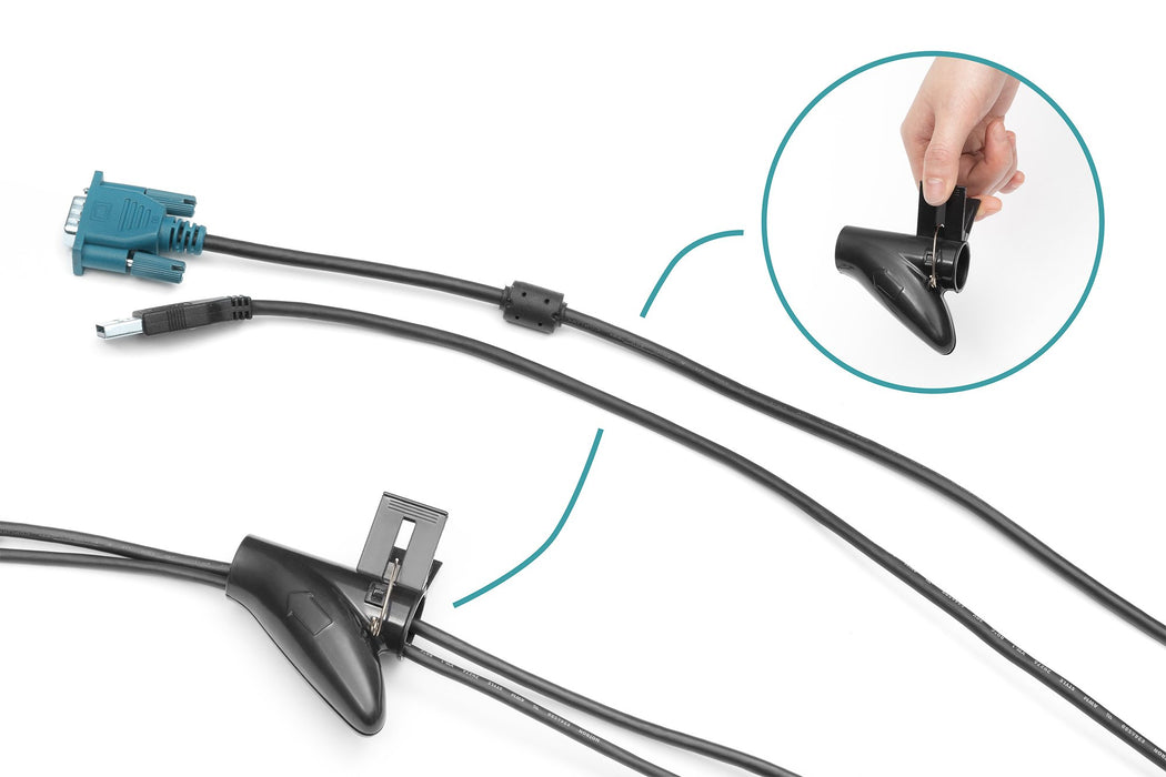 EAN 4016032464136 - Digitus DA-90508 organizador de cables Escritorio/pared Negro 1 pieza(s) imagen 4