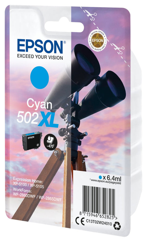 EAN 8715946652832 - Epson 502XL cartucho de tinta 1 pieza(s) Original High (L) Yield Cian imagen 1