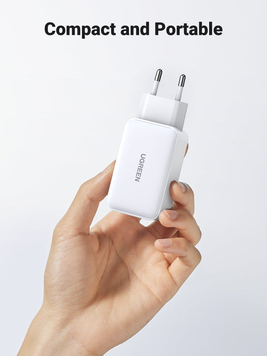 EAN 6941876213344 - Ugreen Nexode USB-A+2*USB-C 65W GaN Tech Fast Charger White Lector de libros electrónicos, Auriculares, A imagen 10
