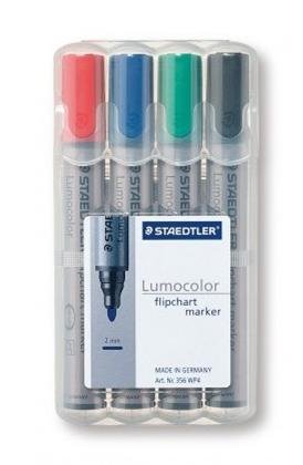 EAN 4007817356142 - Staedtler 356 WP4 marcador 4 pieza(s) Negro, Azul, Verde, Rojo imagen 1