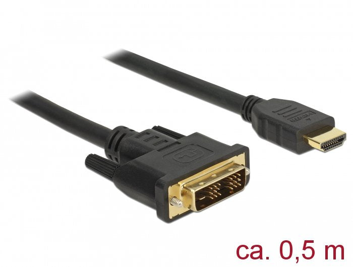 EAN 4043619855810 - DeLOCK 85581 adaptador de cable de vídeo 0,5 m HDMI tipo A (Estándar) DVI-D Negro imagen 2