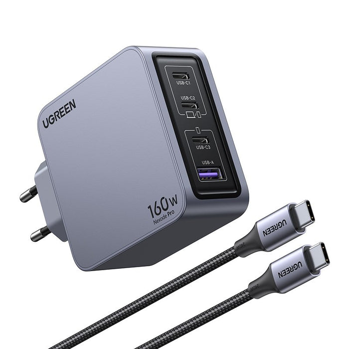 EAN 6941876228775 - Ugreen Nexode Pro 160W GaN Charger with USB-C Cable Universal Negro, Gris Corriente alterna Carga rápida  imagen 4