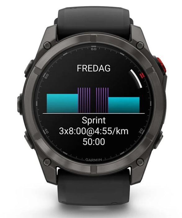 EAN 753759350970 - Garmin fēnix 8 Pro 3,56 cm (1.4") AMOLED 51 mm Digital 454 x 454 Pixeles Pantalla táctil Negro, Gris, Tita imagen 9