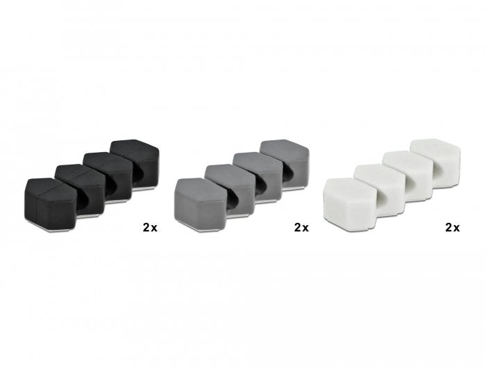 EAN 4043619183296 - DeLOCK 18329 organizador de cables Soporte para cables Negro, Gris, Blanco 6 pieza(s) imagen 1