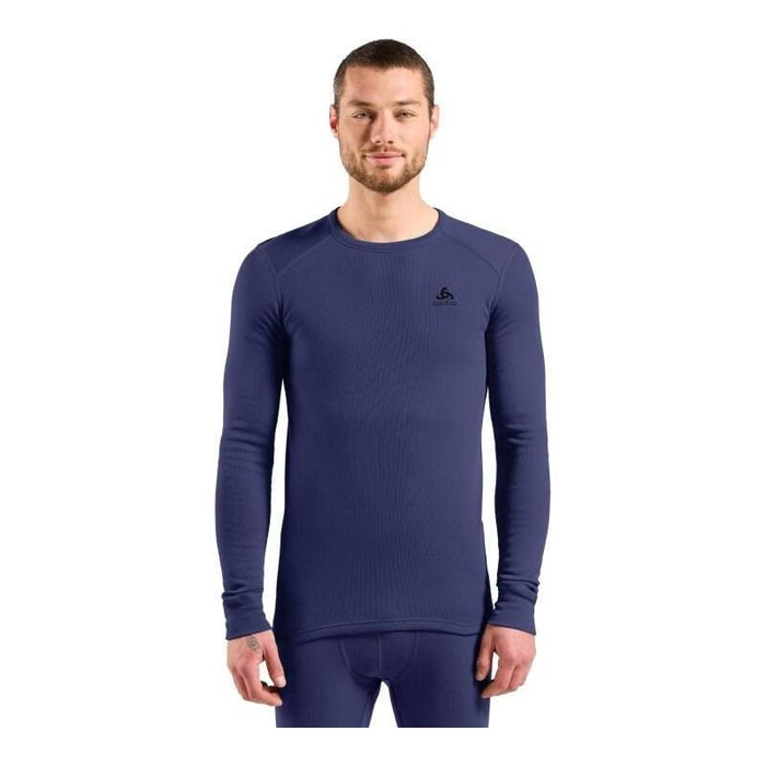 Ropa Interior Térmica De Manga Larga Odlo Bl Top Cuello Redondo L/S Merino 260 Talla M Azul