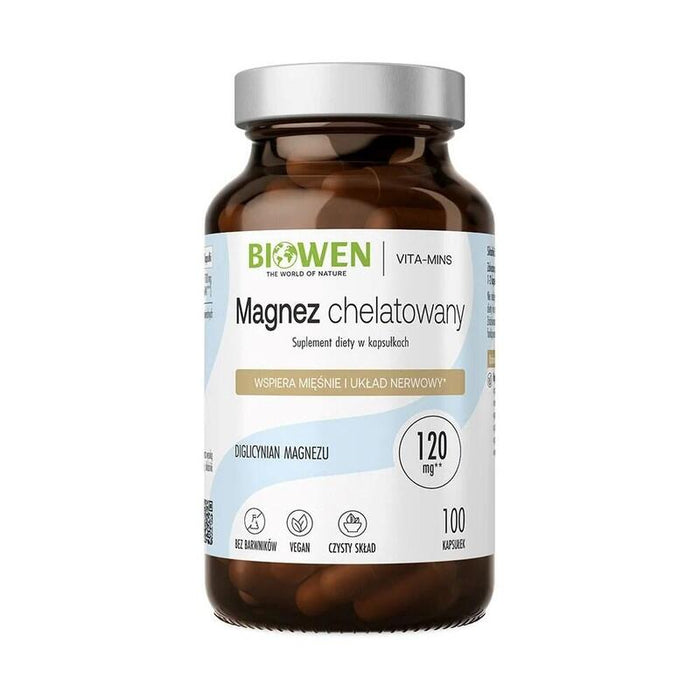 Biowen Magnesio Quelado Bisglicinato  Complemento Alimenticio Para Personas  100 Cápsulas