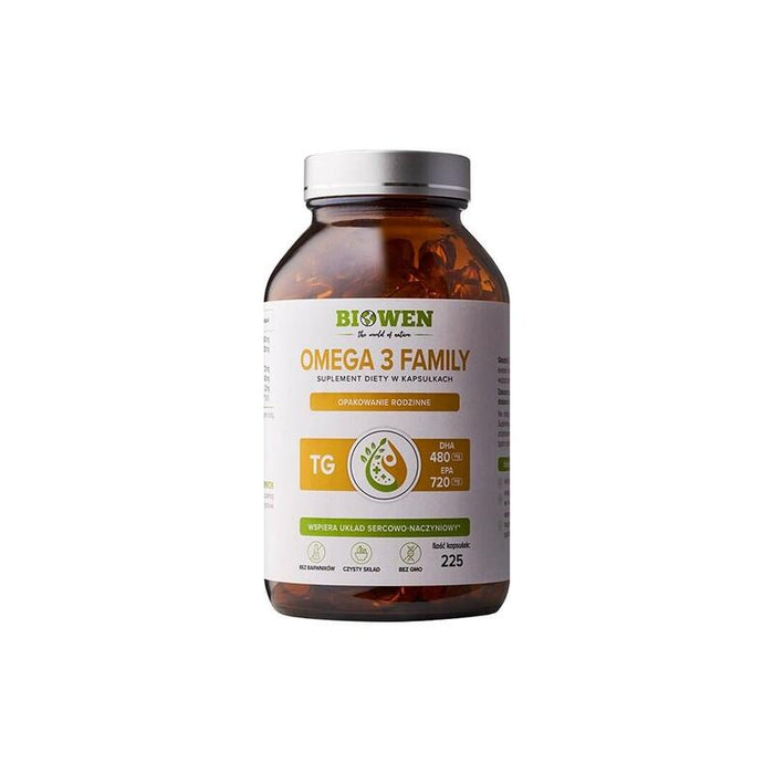 Biowen Omega 3 Tg Family 720mg Epa, 480mg Dha  Complemento Alimenticio Para Personas  225 Cápsulas