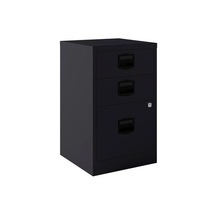 Bisley Archivador Metalico 2 Cajones Personales + 1 Cajón Archivo A4 Fondo 40cm Antracita