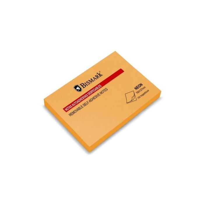 Bismark Bloc De 100 Notas Adhesivas 76x127mm - Naranja Neon