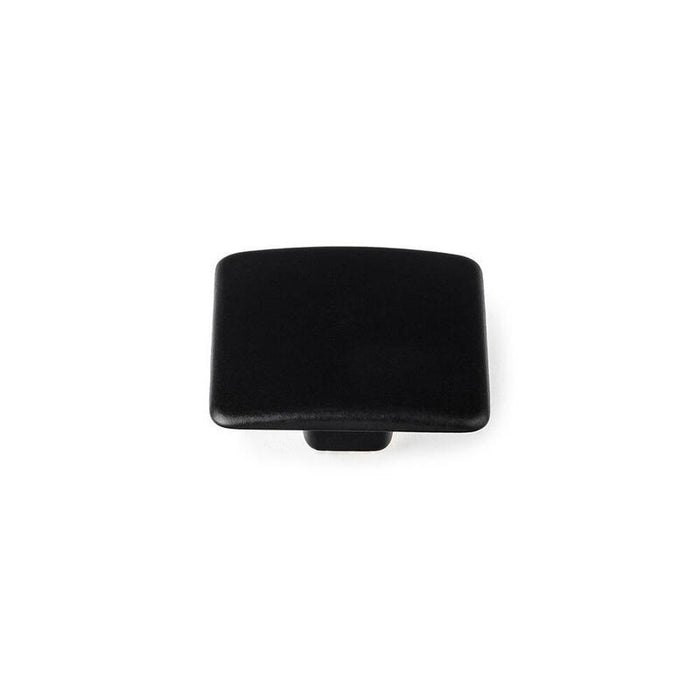 Blister Con 4 Pomos Metálicos Para Mueble, Con Acabado Negro Mate Mod. 782 37x37mm Rei