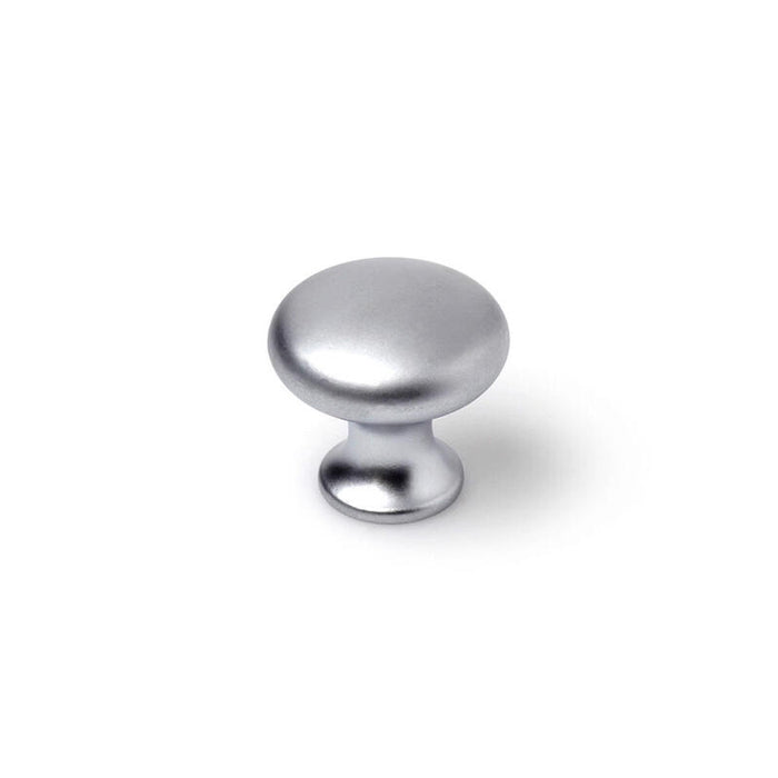 Blister Con 4 Pomos Redondos Para Mueble Fabricado En Zamak Acabado Cromo Mate Mod. 760 Ø25mm Rei