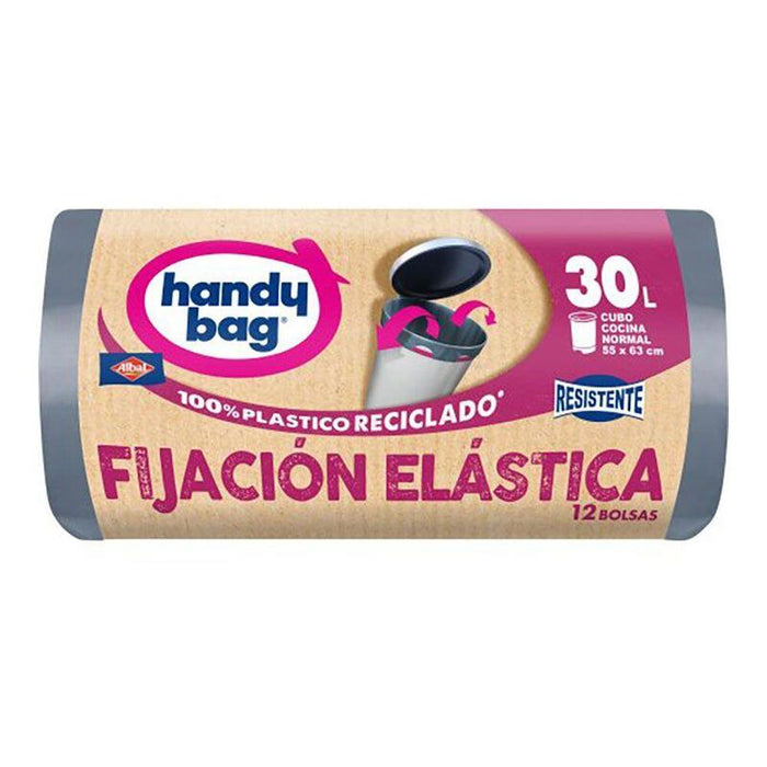 Bolsa De Basura Fijación Elástica 30 L (55 X 63 Cm), 12 Uds