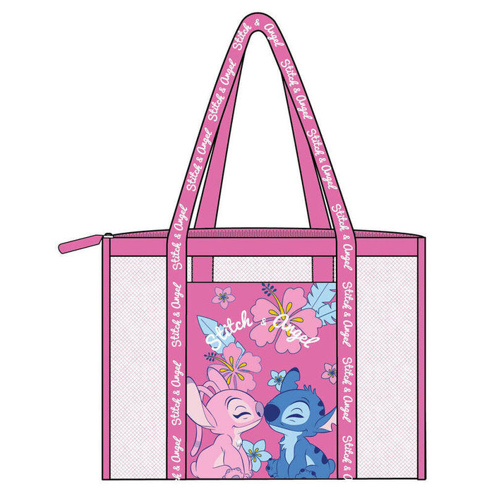 Bolsa Playa Rejilla Angel & Stitch Disney