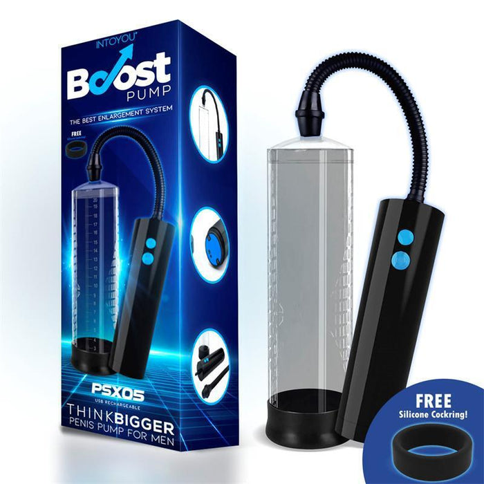 Bomba Con Control Remoto Para El Pene Psx05 Usb Recargable Transparente