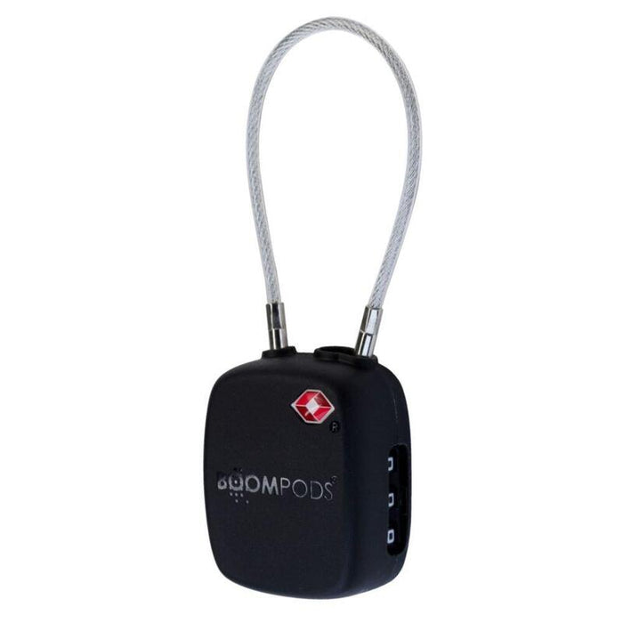 Boompods Lock Tsa Bag Tracker Black