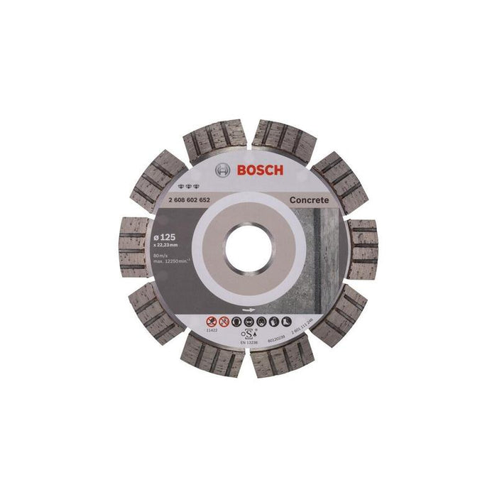 Bosch Disco De Corte De Diamante Bosch Professional Best For Concrete, Ø 125 Mm, Diámetro 22,23 Mm 2608602652