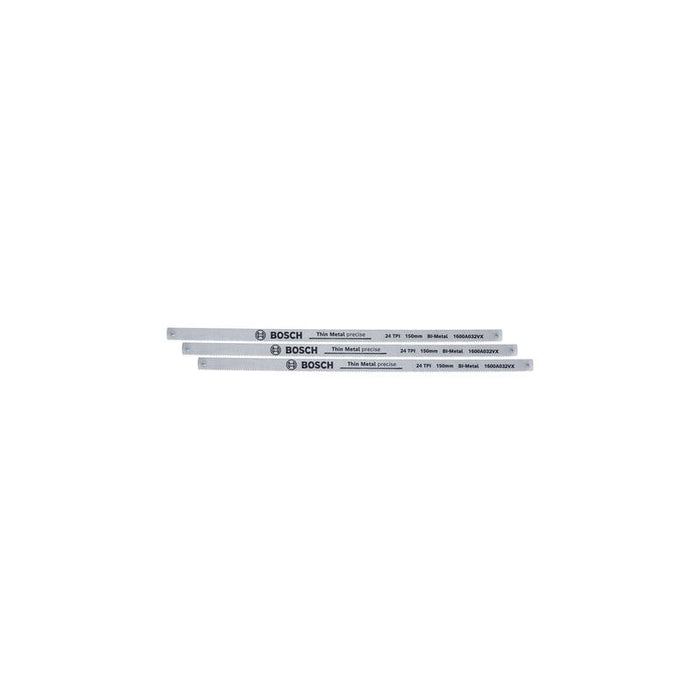 Bosch Home Improvement & Garden Diy Hoja De Sierra Para Metales 150 Mm, 24 Tpi, 3 Piezas Para Metal, Plástico Y Madera Blanda 1600a032ul
