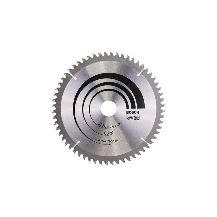 Hoja De Sierra Circular Bosch Professional Pro Wood, Ø 216 Mm, Diámetro 60z De 30 Mm, Para Sierras Tronzadoras E Ingletadoras 2608640433