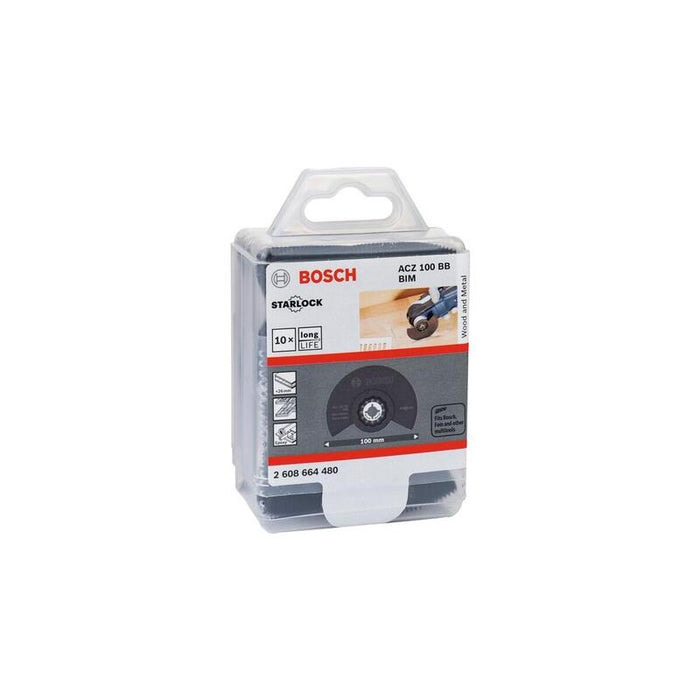 Bosch Professional Hoja De Sierra Segmentada Acz 100 Bb Madera + Metal, Ø 100mm 10 Piezas, Bim 2608664480