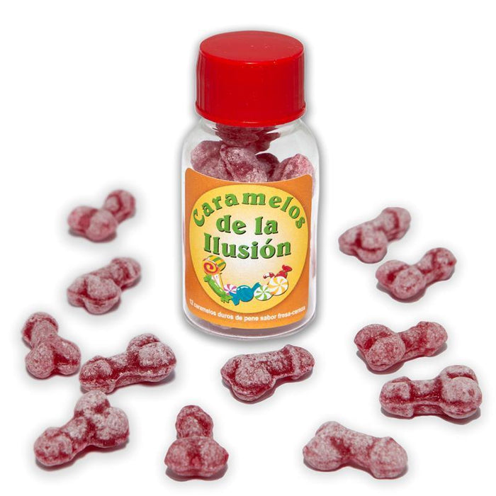 Bote De 12 Caramelos Forma De Pene