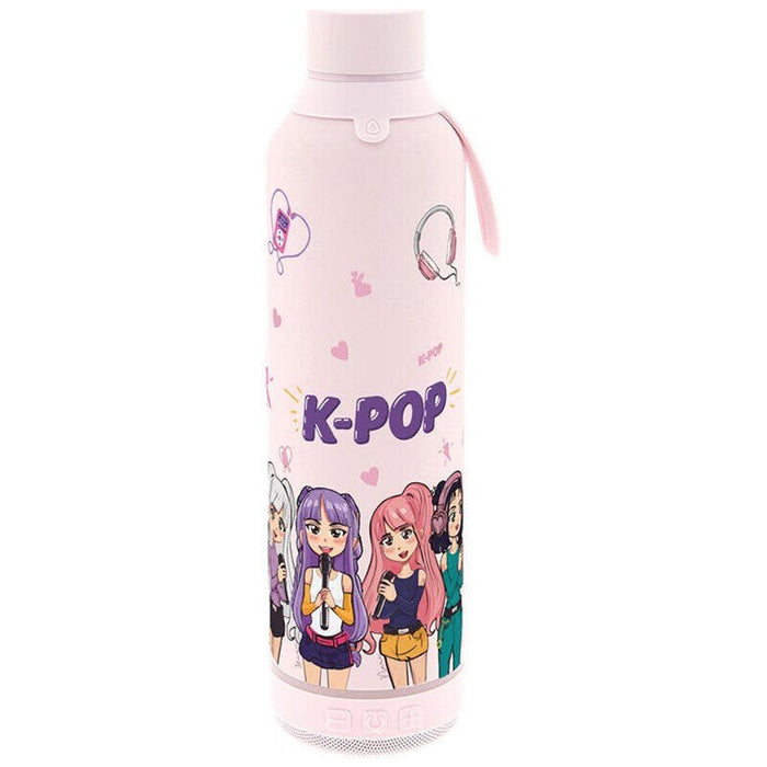 Botella Termica Con Altavoz Pink K-Pop 600ml