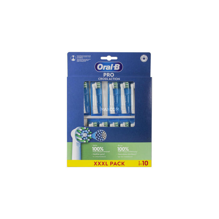 Braun Oral-B Pro Cross Action Cabezales De Cepillo Pack De 10 Blancos 8006540986943