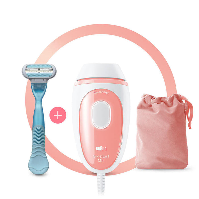Braun Silk-Expert Pro Silk-Expert Mini Luz Pulsada Intensa (Ipl) Rosa, Blanco