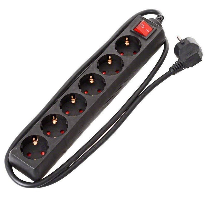 Brennenstuhl Regleta De Enchufes 6-Vías 1,4m Negro