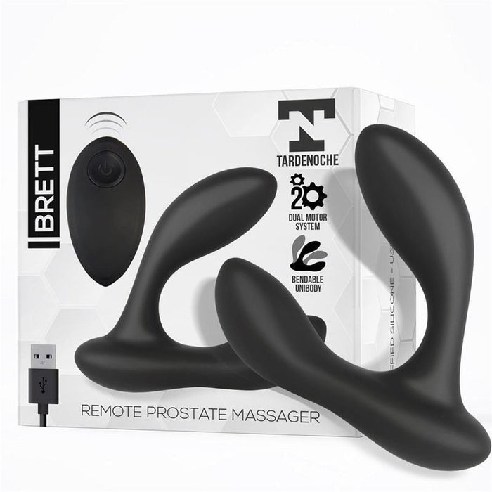 Brett Masajeador Prostático Control Remoto Usb Silicona Líquida
