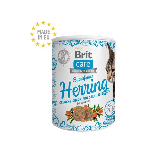 Brit Care Cat Snack Superfruits Herring - Golosina Para Gatos - 100 G
