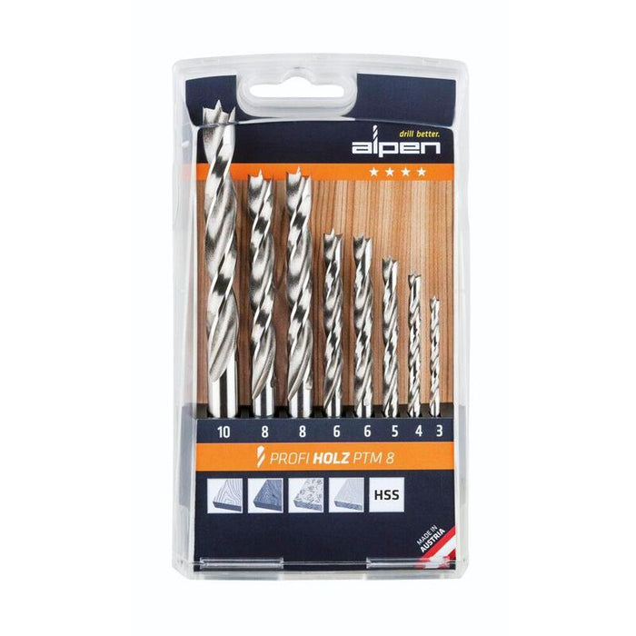 Broca Alpen Ptm 8 Profi Holz 8-Tlg.