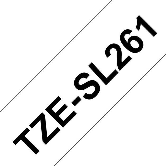 Brother Tzesl261 Tape Black On White 36mm