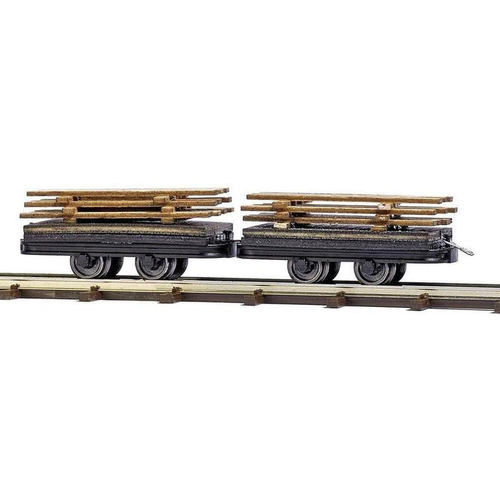 Busch Jaeger 12218 H0f Zwei Wagen Con Bretterladung