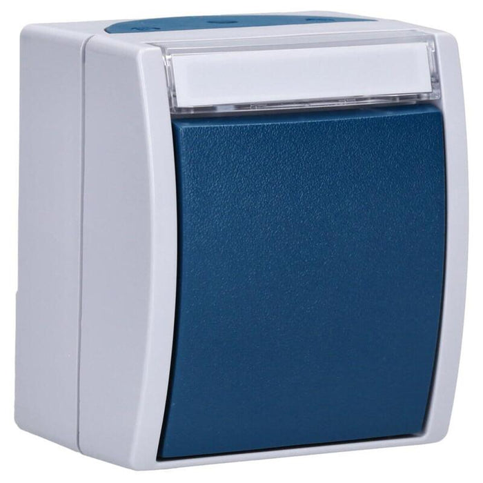 Busch Jaeger 2601 6wn-53 Interruptor Basculante M.Beschr.Feld Ocean Ip44 Gris Azul Verdoso