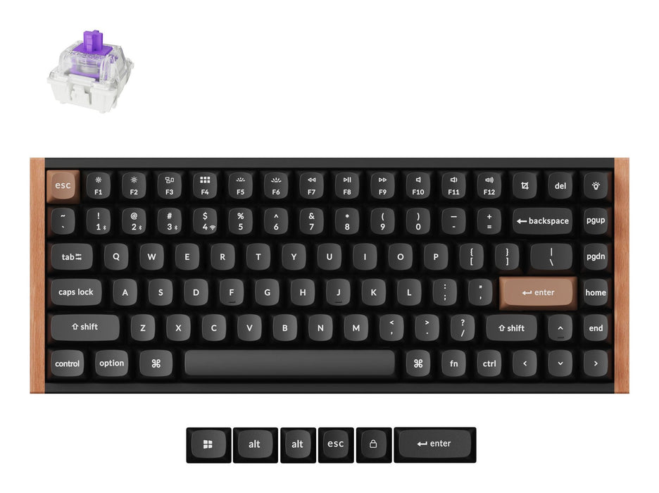 EAN 4895248889199 - Keychron K2 HE teclado Juego USB + RF Wireless + Bluetooth QWERTY Inglés Negro imagen 1