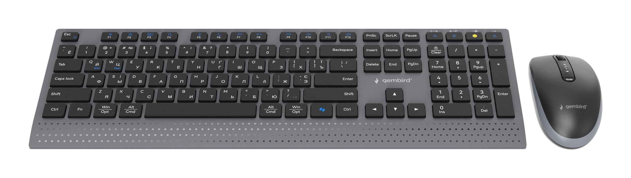 EAN 8716309137942 - Gembird KBS-WPS-02 teclado Ratón incluido Hogar / Oficina RF Wireless + Bluetooth QWERTY Internacional de imagen 4