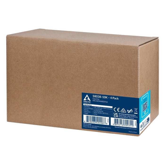 EAN 4895213704311 - ARCTIC S8038-10K Procesador Ventilador 8 cm Negro 4 pieza(s) imagen 6