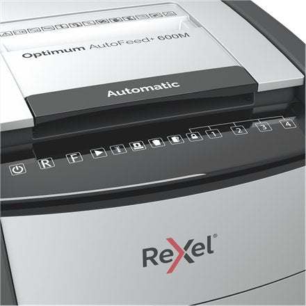 EAN 5028252613965 - Rexel AutoFeed+ 600M triturador de papel Microcorte 55 dB 23 cm Negro, Gris imagen 5