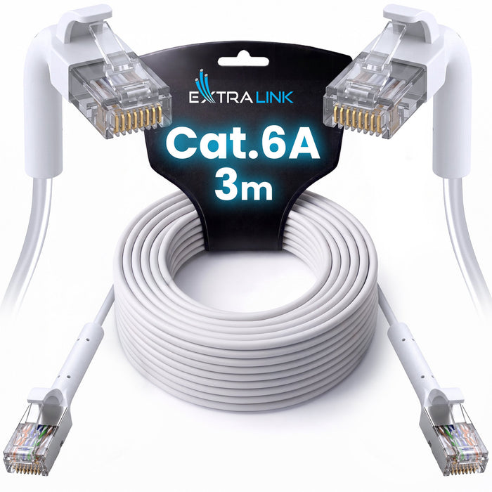EAN 5906168638992 - Extralink Kat.6A U/FTP 3m 1Gbps Biały | Patchcord LAN | Miedź Kabel sieciowy skrętka, łamana końcówka (EX imagen 4